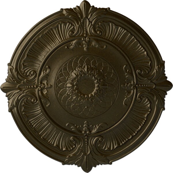 Ekena Millwork Attica Ceiling Medallion (Fits Canopies up to 3 3/4"), Hand-Painted Green Gold, 39 1/2"OD x 2 1/2"P CM39ATGGS - main